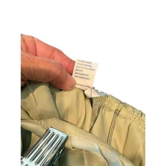 Narianna Womens Sage Green Strapless Sweetheart Pleated Homecoming Dress XS - Picture 9 of 10